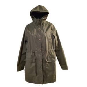 Yoki NEW Olive Lightweight Hooded Jacket Medium Pockets Packable Travel
